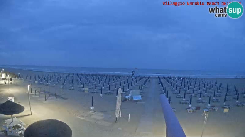 Playa webcam en vivo Villaggio Mare Blu Bibione Pineda – Italia