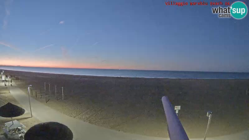 Spletna kamera na plaži v živo Villaggio Mare Blu Bibione Pineda – Italija