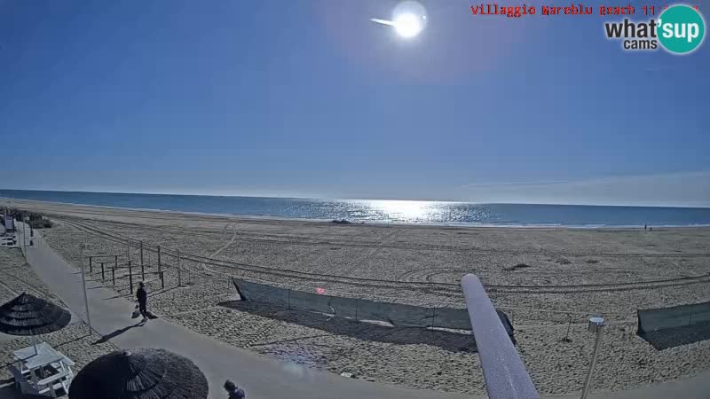 Playa webcam en vivo Villaggio Mare Blu Bibione Pineda – Italia