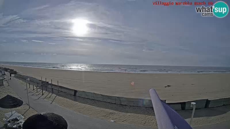 Webcam live della spiaggia Villaggio Mare Blu Bibione Pineda