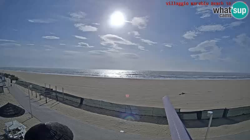 Webcam live della spiaggia Villaggio Mare Blu Bibione Pineda