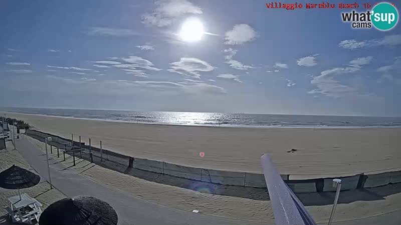 Playa webcam en vivo Villaggio Mare Blu Bibione Pineda – Italia