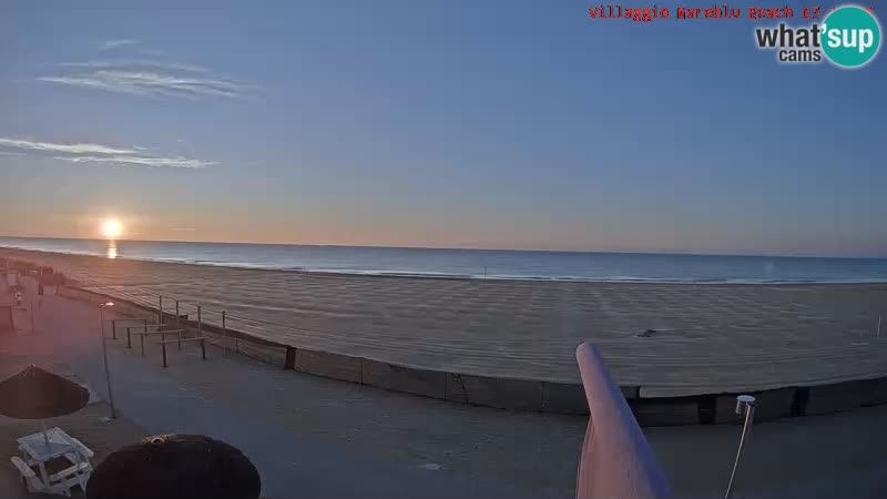 Spletna kamera na plaži v živo Villaggio Mare Blu Bibione Pineda – Italija