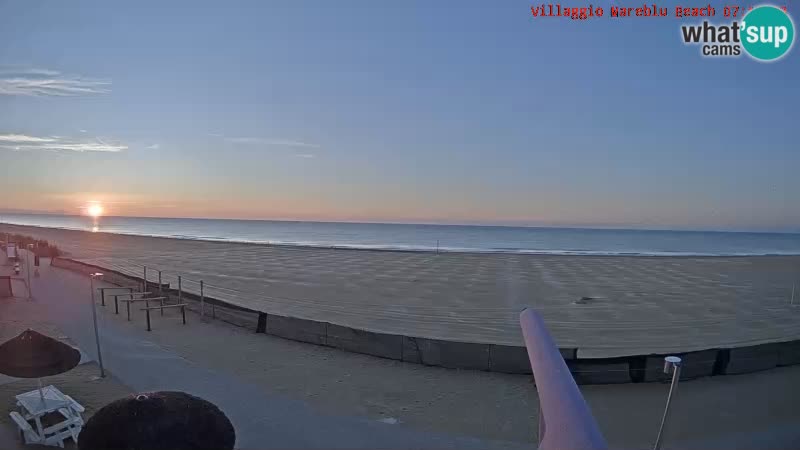 Webcam live della spiaggia Villaggio Mare Blu Bibione Pineda