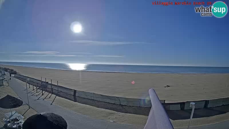 Webcam live della spiaggia Villaggio Mare Blu Bibione Pineda