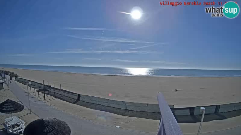 Playa webcam en vivo Villaggio Mare Blu Bibione Pineda – Italia