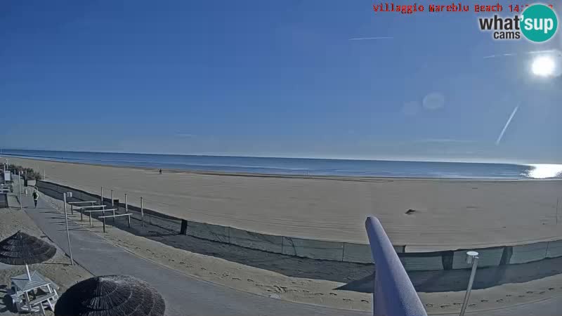 Spletna kamera na plaži v živo Villaggio Mare Blu Bibione Pineda – Italija