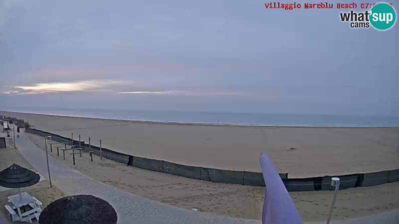 Webcam en direct de la plage Villaggio Mare Blu Bibione Pineda – Italie