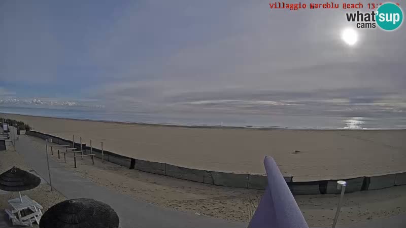 Spiaggia Webcam Villaggio Mare Blu Bibione Pineda