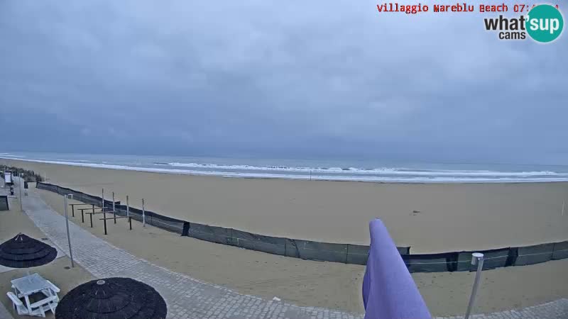 Playa webcam en vivo Villaggio Mare Blu Bibione Pineda – Italia