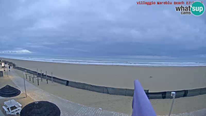 Playa webcam en vivo Villaggio Mare Blu Bibione Pineda – Italia