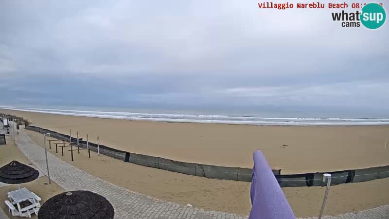 Playa webcam en vivo Villaggio Mare Blu Bibione Pineda – Italia