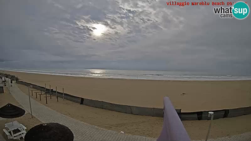 Playa webcam en vivo Villaggio Mare Blu Bibione Pineda – Italia