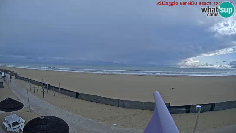 Spletna kamera na plaži v živo Villaggio Mare Blu Bibione Pineda – Italija