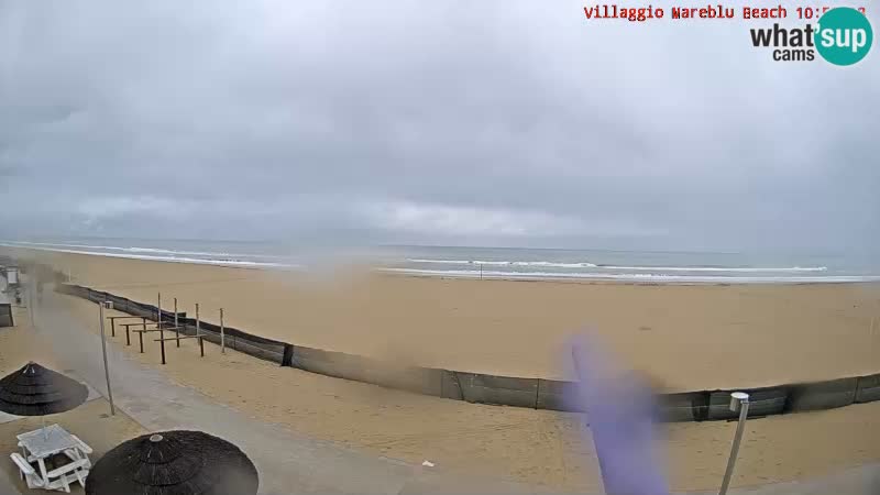 Spletna kamera na plaži v živo Villaggio Mare Blu Bibione Pineda – Italija