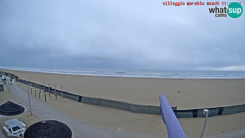 Playa webcam en vivo Villaggio Mare Blu Bibione Pineda – Italia