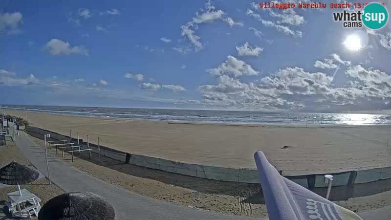 Playa webcam en vivo Villaggio Mare Blu Bibione Pineda – Italia