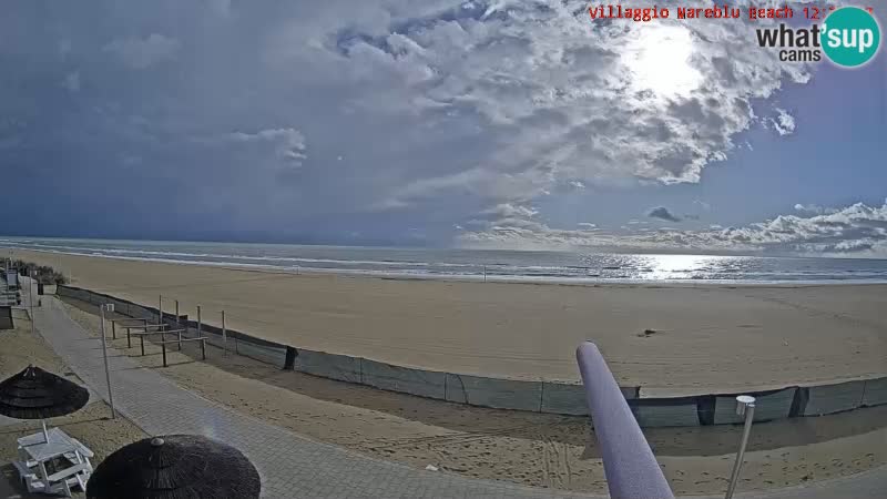 Playa webcam en vivo Villaggio Mare Blu Bibione Pineda – Italia