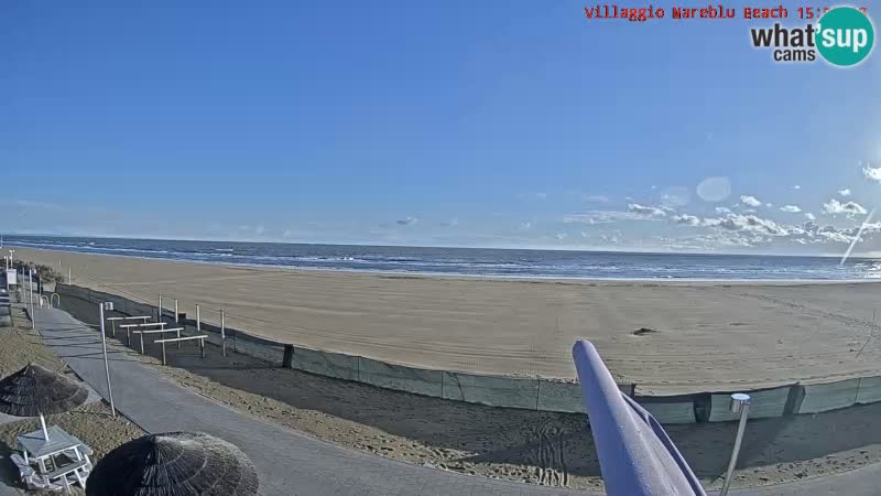 Spiaggia Webcam Villaggio Mare Blu Bibione Pineda