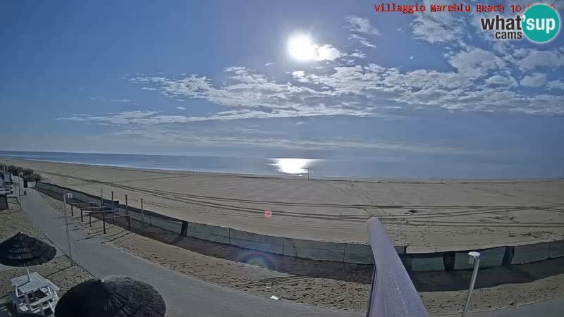 Playa webcam en vivo Villaggio Mare Blu Bibione Pineda – Italia