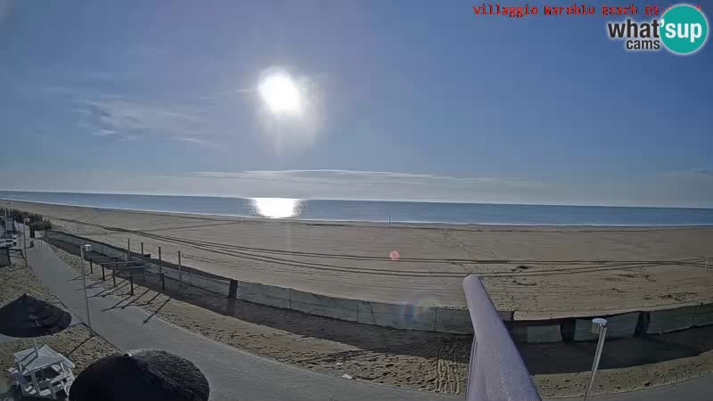 Playa webcam en vivo Villaggio Mare Blu Bibione Pineda – Italia