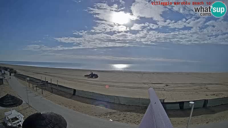 Playa webcam en vivo Villaggio Mare Blu Bibione Pineda – Italia