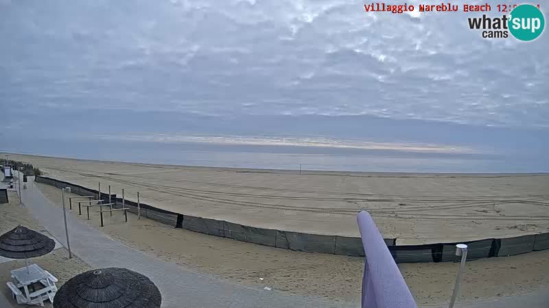 Spletna kamera na plaži v živo Villaggio Mare Blu Bibione Pineda – Italija