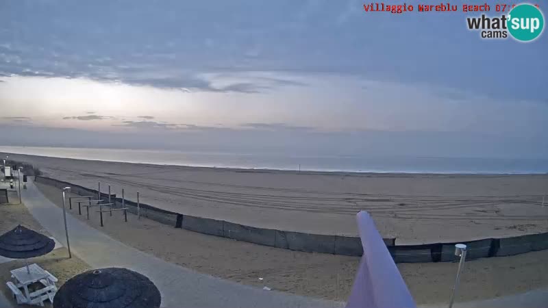 Spletna kamera na plaži v živo Villaggio Mare Blu Bibione Pineda – Italija