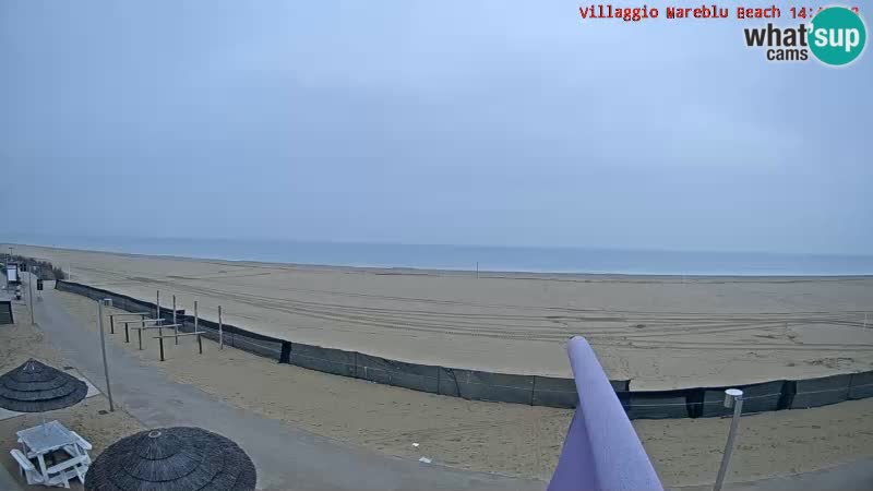 Spletna kamera na plaži v živo Villaggio Mare Blu Bibione Pineda – Italija