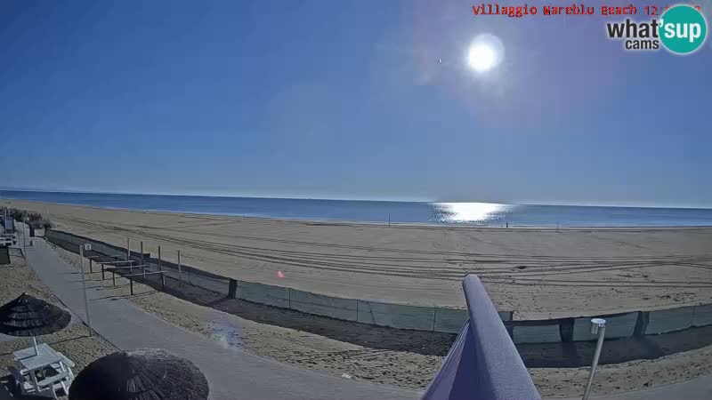 Playa webcam en vivo Villaggio Mare Blu Bibione Pineda – Italia