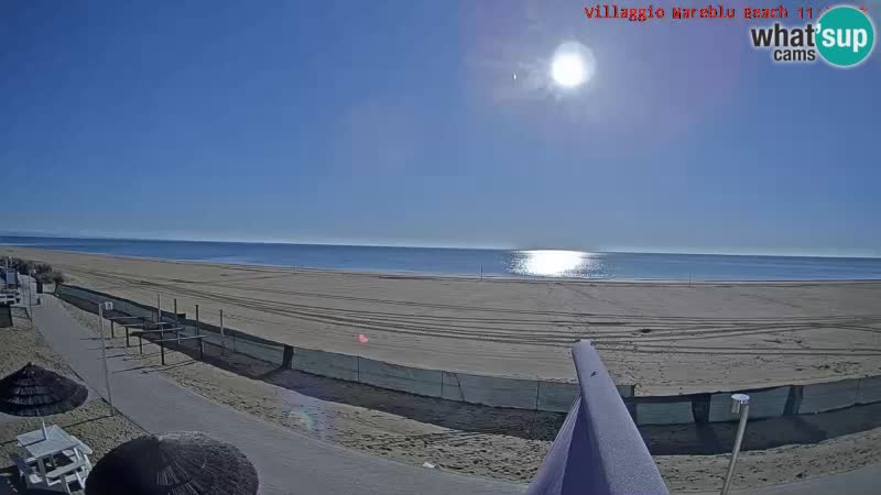 Playa webcam en vivo Villaggio Mare Blu Bibione Pineda – Italia