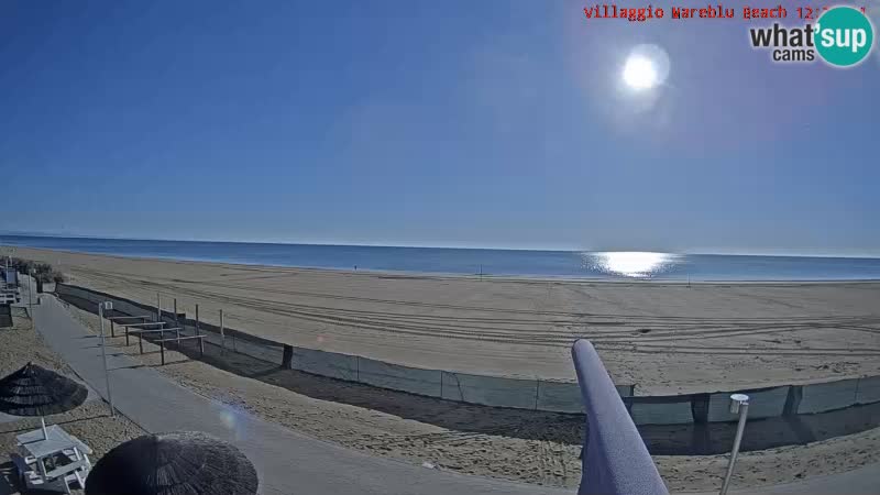 Playa webcam en vivo Villaggio Mare Blu Bibione Pineda – Italia