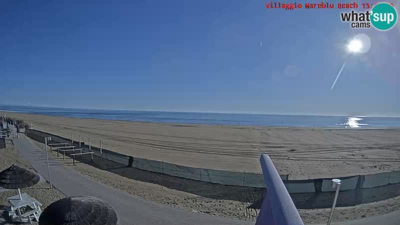 Playa webcam en vivo Villaggio Mare Blu Bibione Pineda – Italia