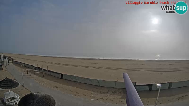 Spletna kamera na plaži v živo Villaggio Mare Blu Bibione Pineda – Italija