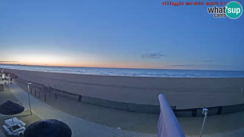 Playa webcam en vivo Villaggio Mare Blu Bibione Pineda – Italia