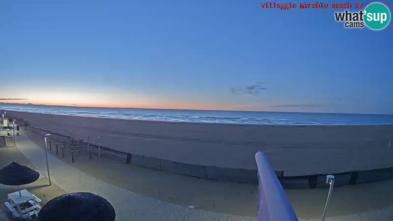 Playa webcam en vivo Villaggio Mare Blu Bibione Pineda – Italia