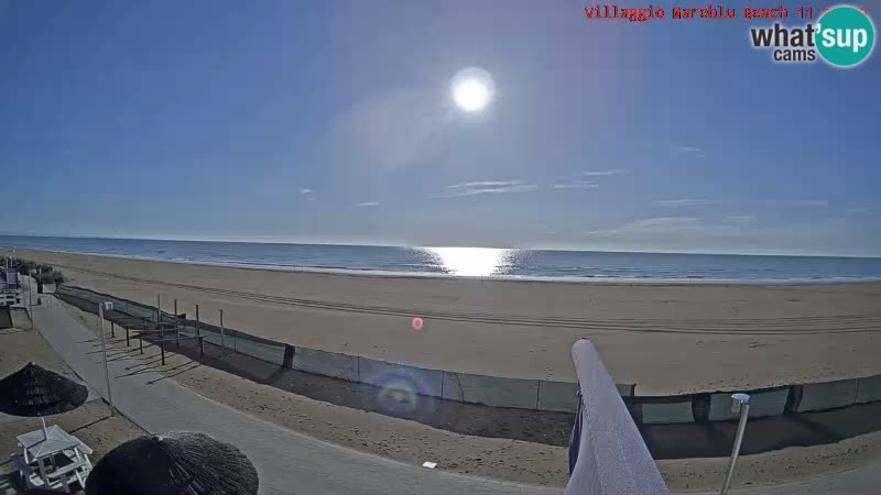 Webcam live della spiaggia Villaggio Mare Blu Bibione Pineda