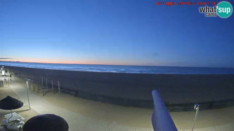 Playa webcam en vivo Villaggio Mare Blu Bibione Pineda – Italia