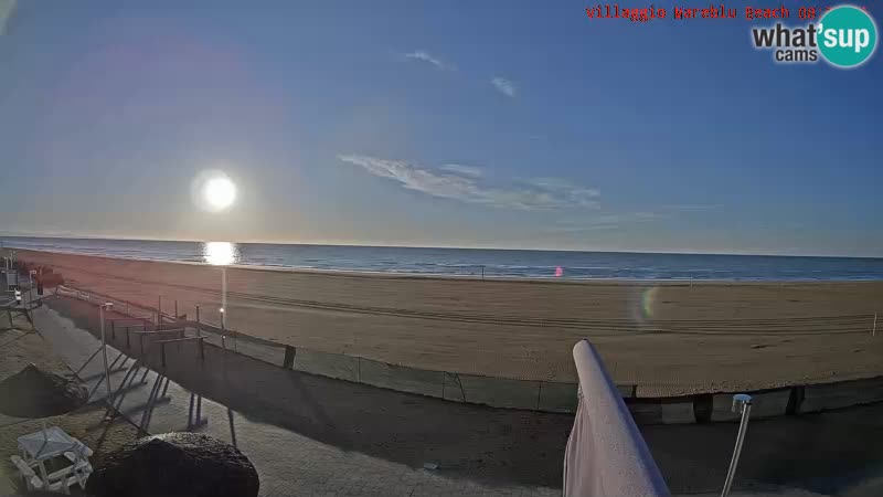 Playa webcam en vivo Villaggio Mare Blu Bibione Pineda – Italia