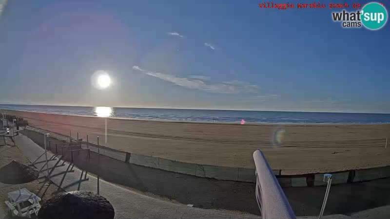 Spletna kamera na plaži v živo Villaggio Mare Blu Bibione Pineda – Italija