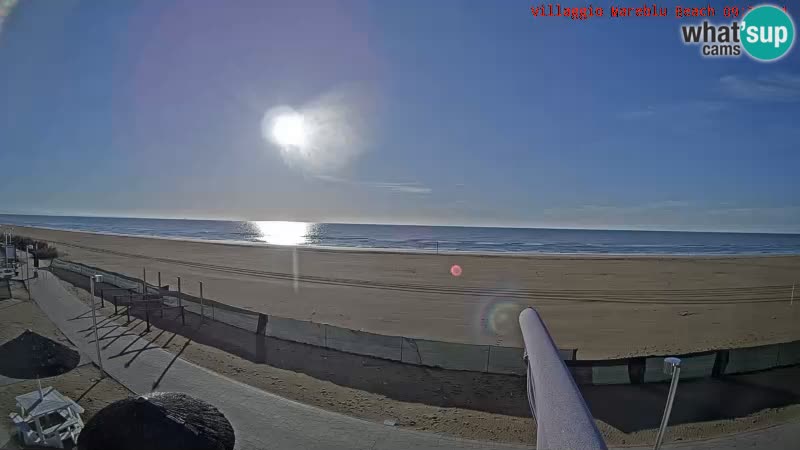 Webcam en direct de la plage Villaggio Mare Blu Bibione Pineda – Italie