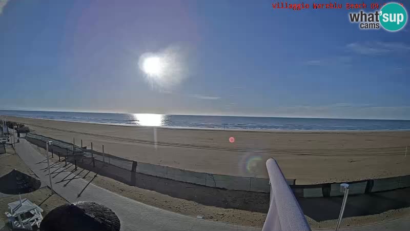 Playa webcam en vivo Villaggio Mare Blu Bibione Pineda – Italia