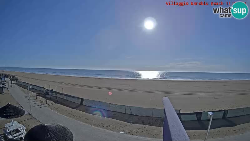 Webcam live della spiaggia Villaggio Mare Blu Bibione Pineda