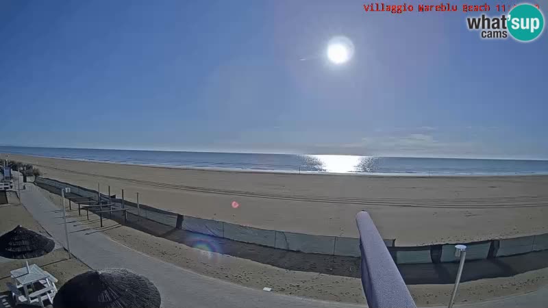 Webcam en direct de la plage Villaggio Mare Blu Bibione Pineda – Italie