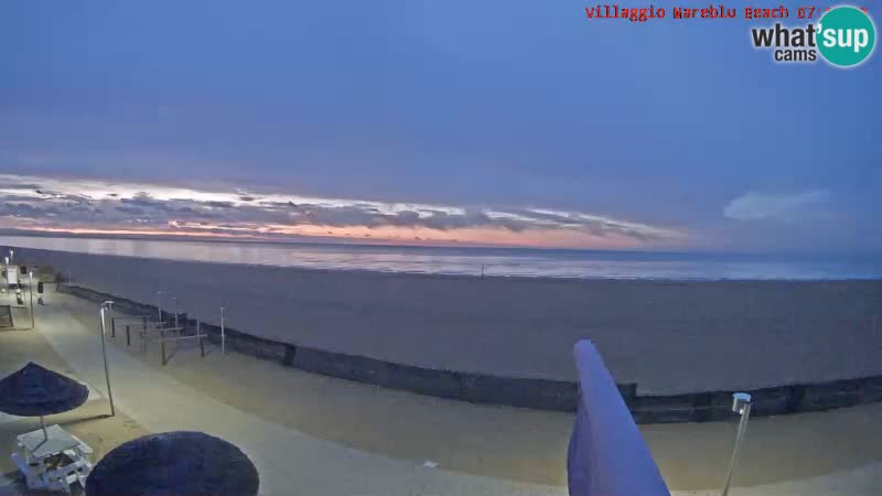 Webcam en direct de la plage Villaggio Mare Blu Bibione Pineda – Italie