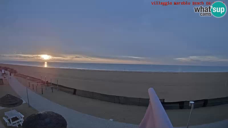 Playa webcam en vivo Villaggio Mare Blu Bibione Pineda – Italia