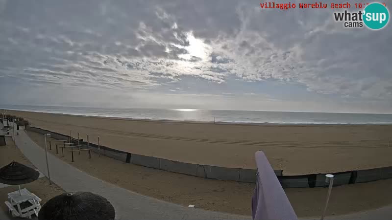 Spletna kamera na plaži v živo Villaggio Mare Blu Bibione Pineda – Italija