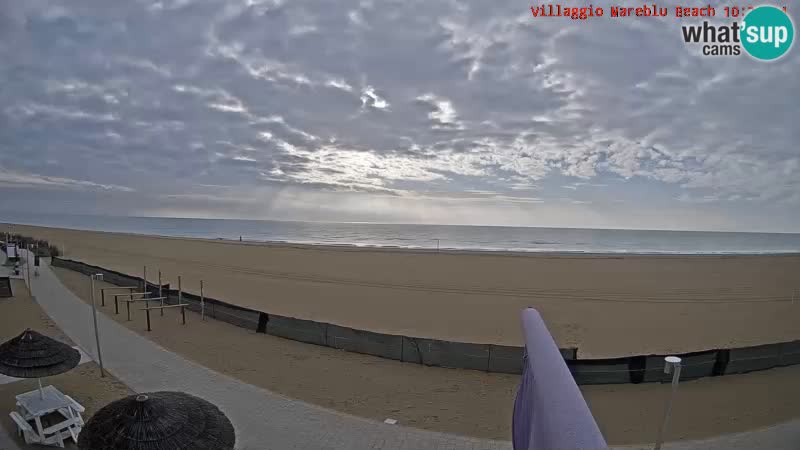 Playa webcam en vivo Villaggio Mare Blu Bibione Pineda – Italia