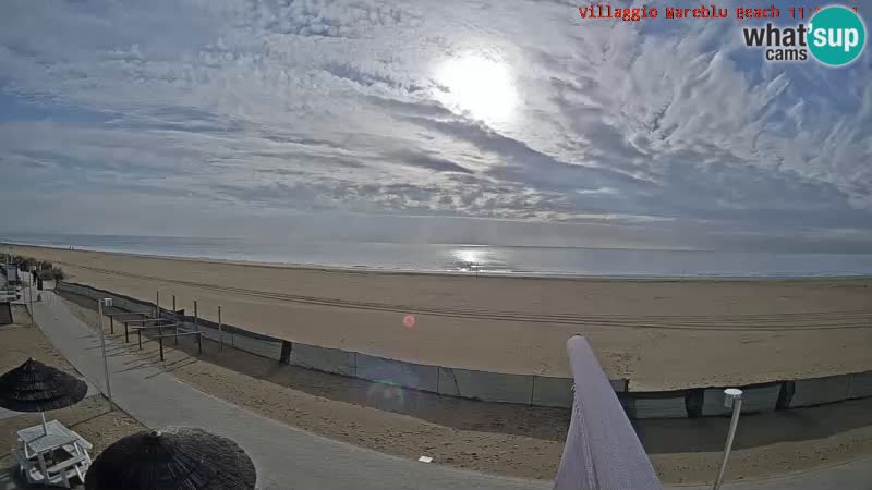 Spiaggia Webcam Villaggio Mare Blu Bibione Pineda