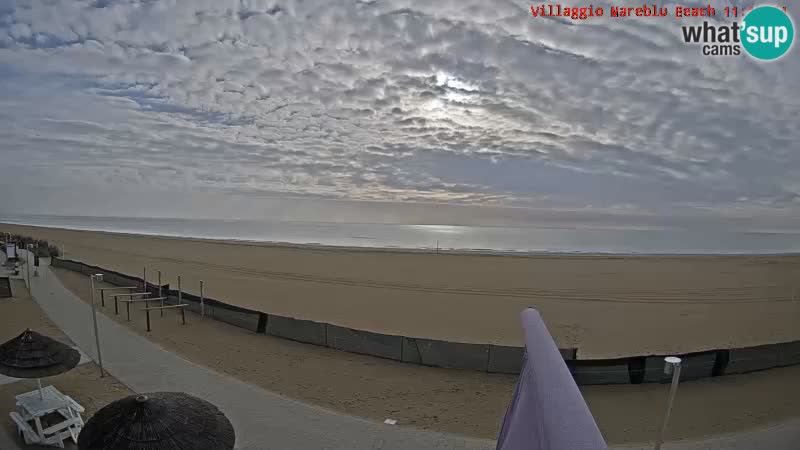 Webcam en direct de la plage Villaggio Mare Blu Bibione Pineda – Italie